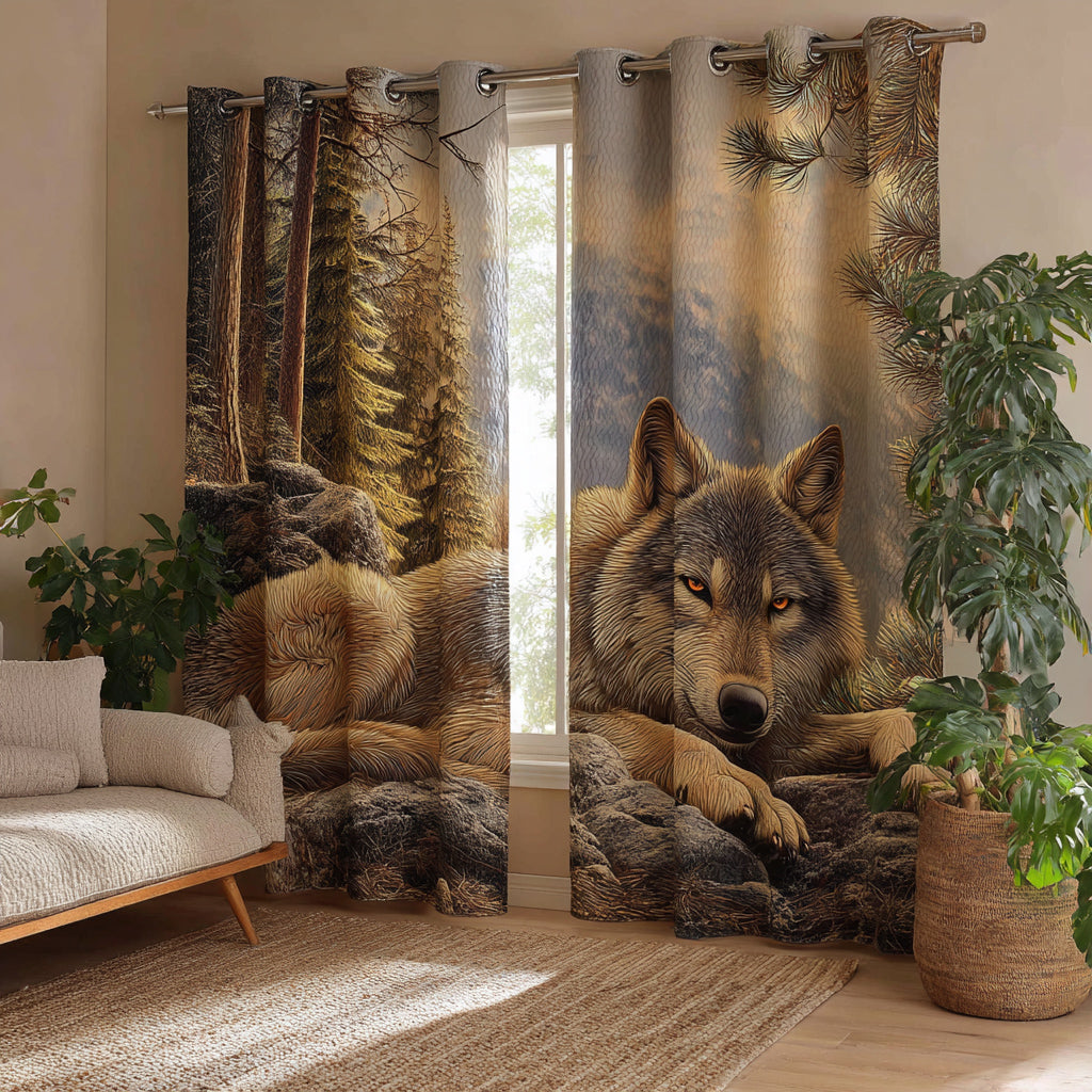 Quilted curtain - Wild wolf soul — view 1