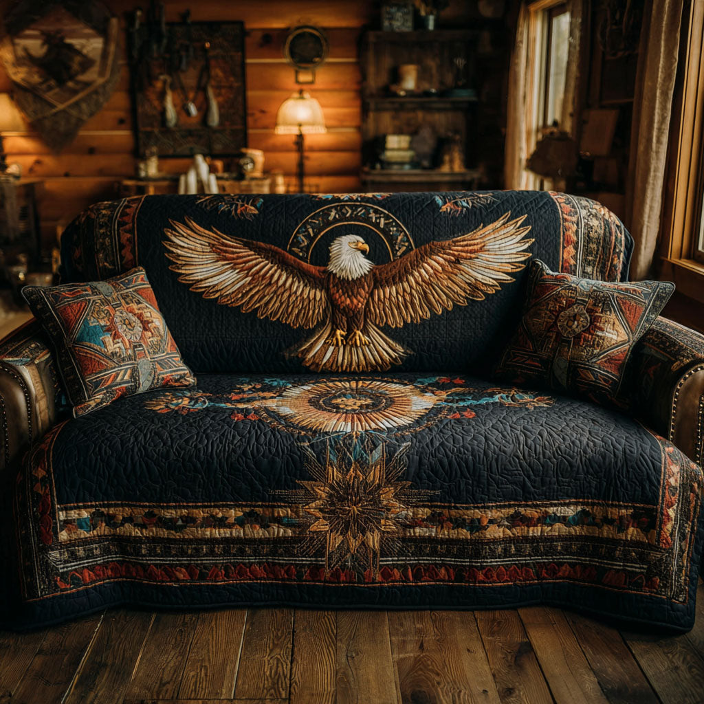 Quilted sofa cover - Flying by an eagle — view 1