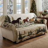 Quilted sofa cover - Alpine horse — view 1