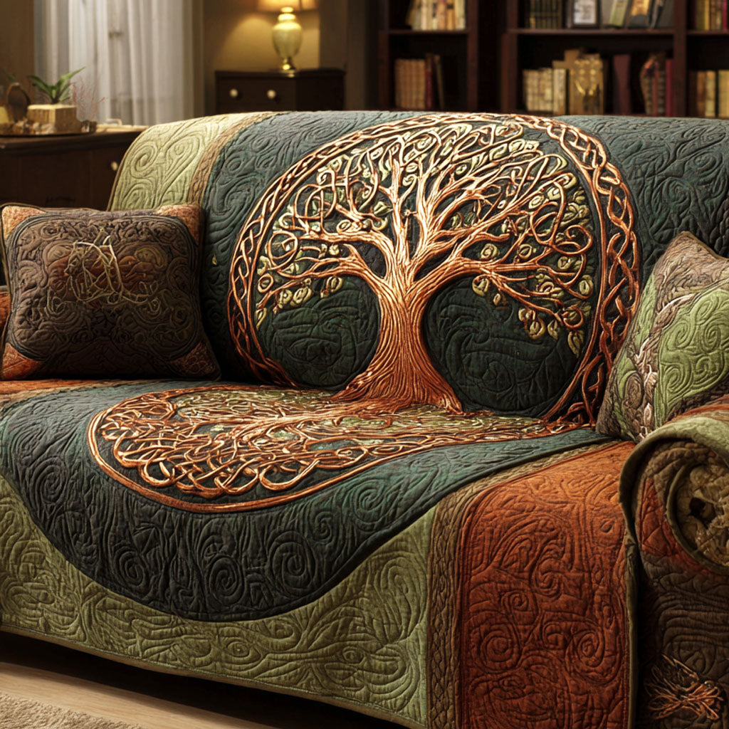 Quilted sofa cover - Antique style — view 1