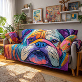 Quilted sofa cover - Bulldog — view 1