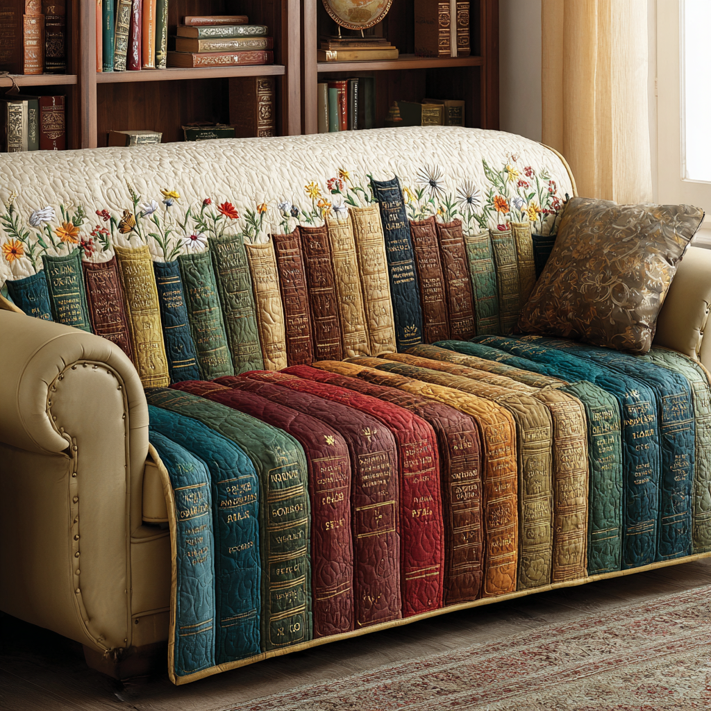 Quilted sofa cover - with a decorative pattern — view 2