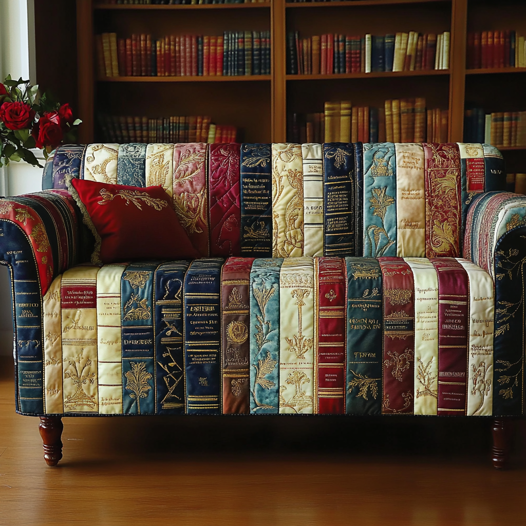 Quilted sofa cover - with a decorative pattern — view 3