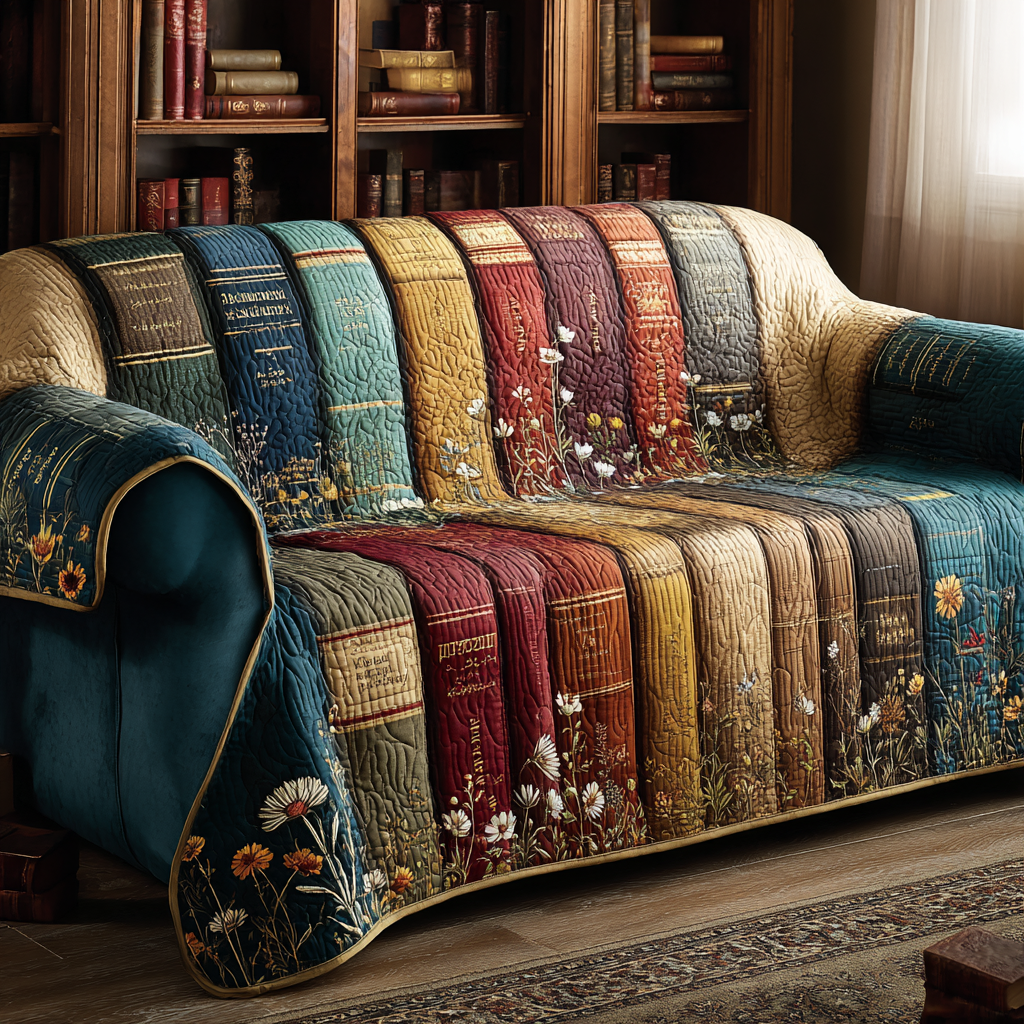 Quilted sofa cover - with a decorative pattern — view 4