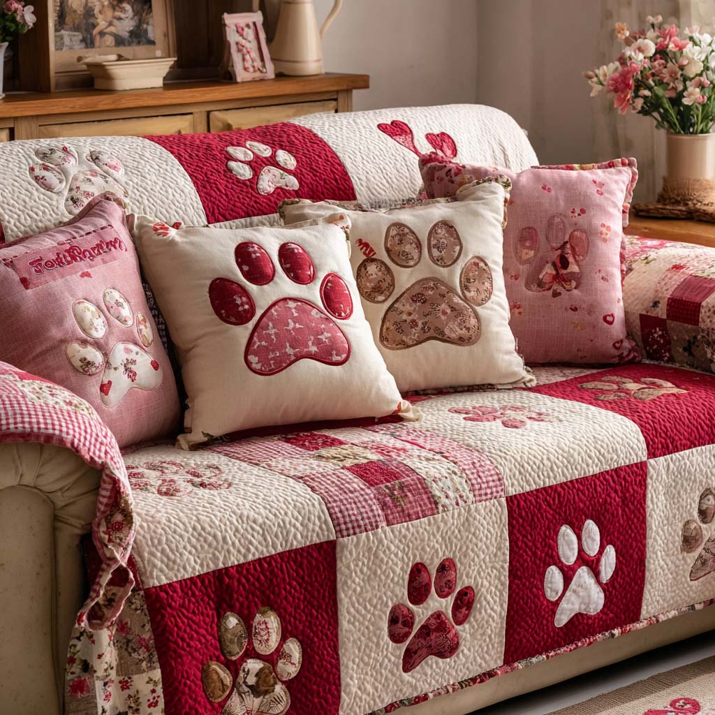 Quilted sofa cover - Sweet prints — view 1