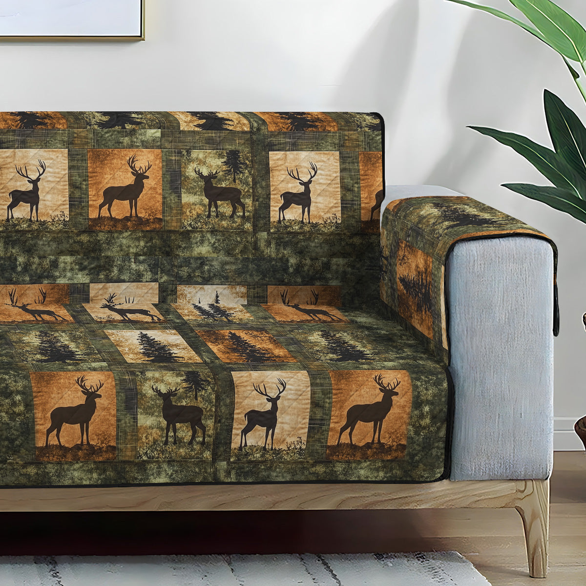 Quilted sofa cover - Elegant forest — view 2