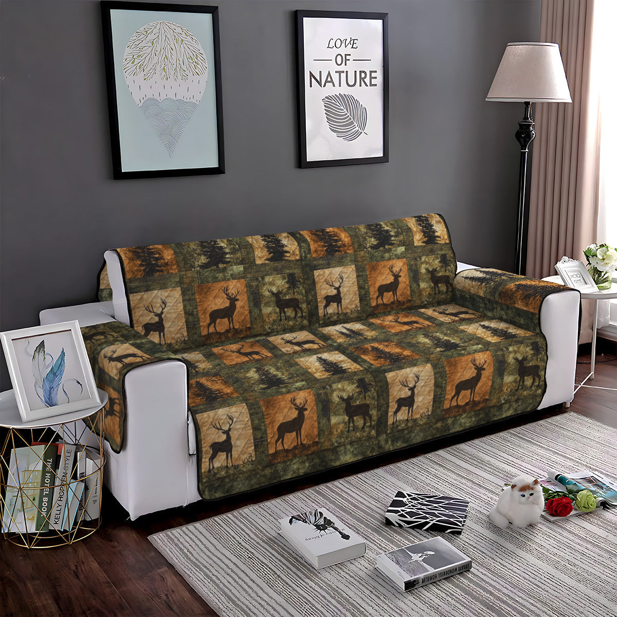 Quilted sofa cover - Elegant forest — view 3