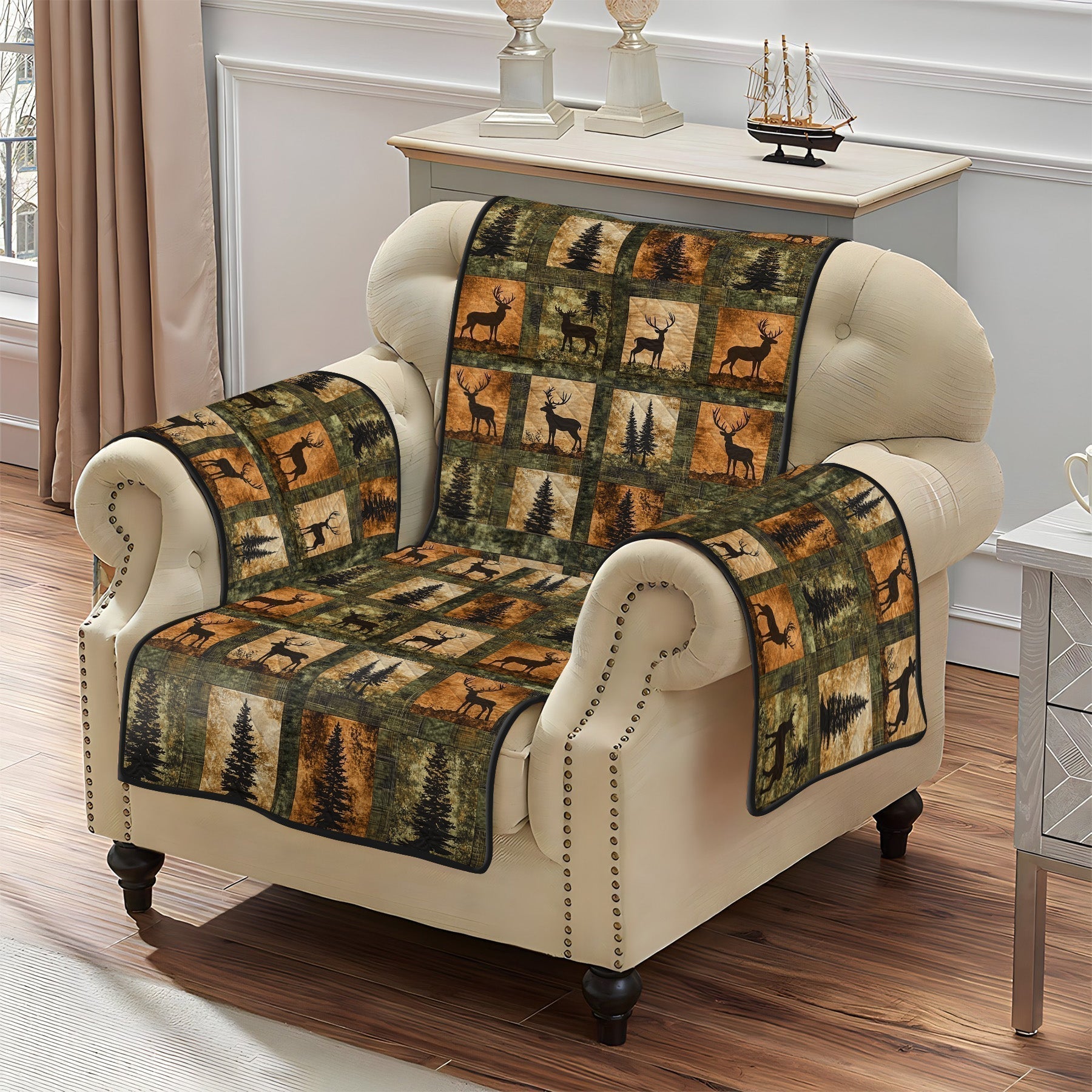 Quilted sofa cover - Elegant forest — view 5