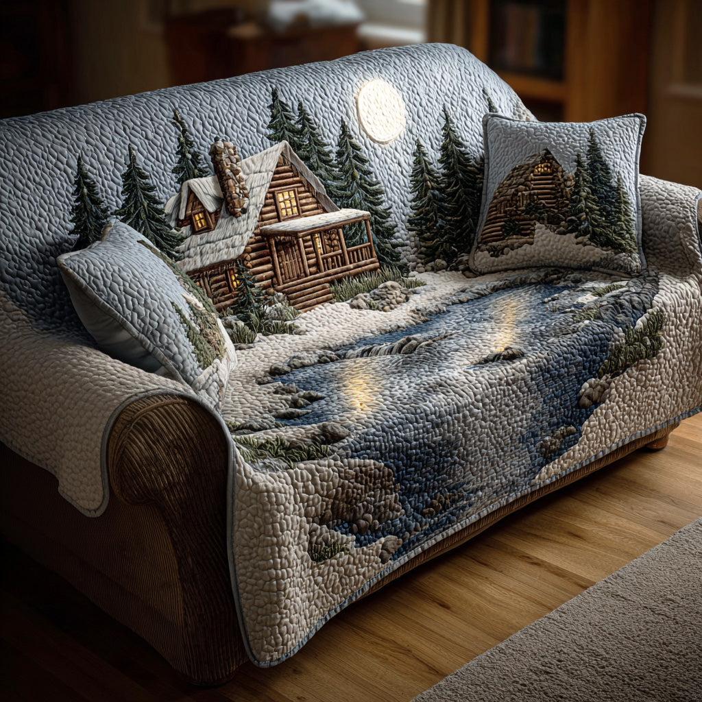 Quilted sofa cover - Forest pattern — view 3