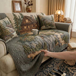 Quilted sofa cover - Forest pattern — view 1