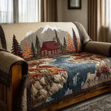 Quilted sofa cover - Forest pattern — view 5