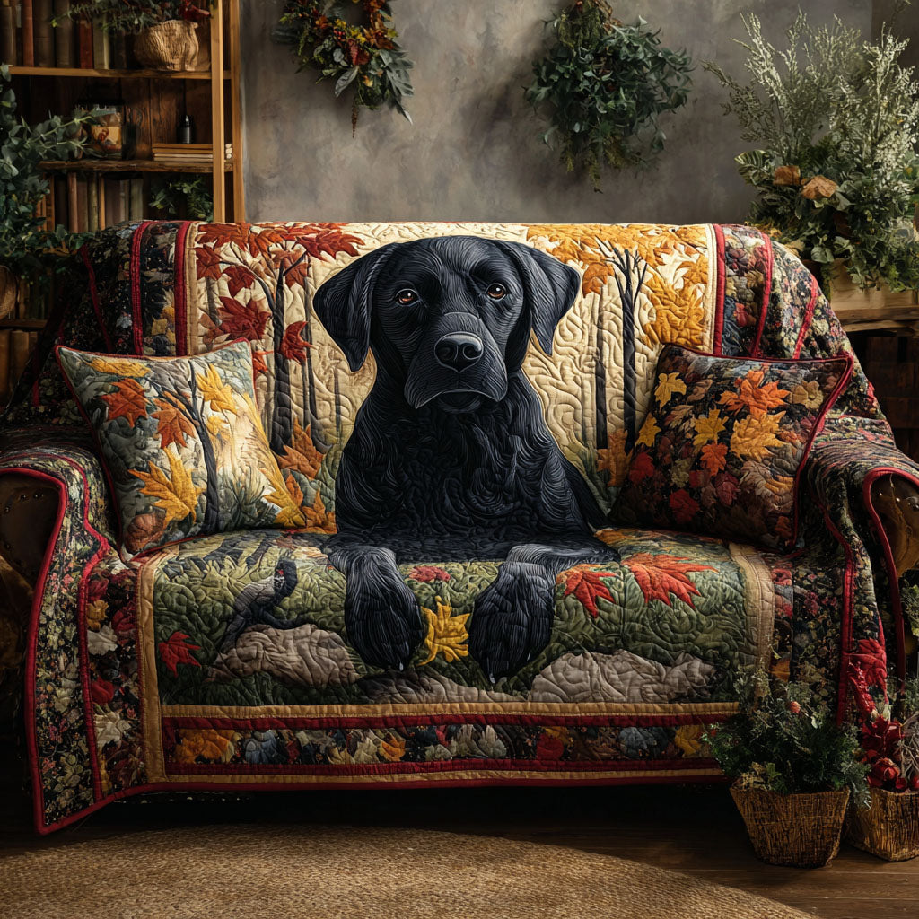 Quilted sofa cover - Forest pattern — view 1