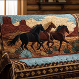 Quilted sofa cover - Galoppierendem horse — view 1