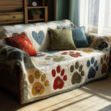Quilted sofa cover - cosy paws — view 1