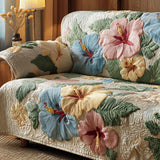 Quilted sofa cover - Hibiscus — view 1