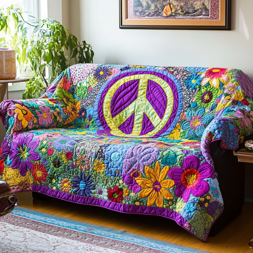 Quilted sofa cover - Hippie — view 1