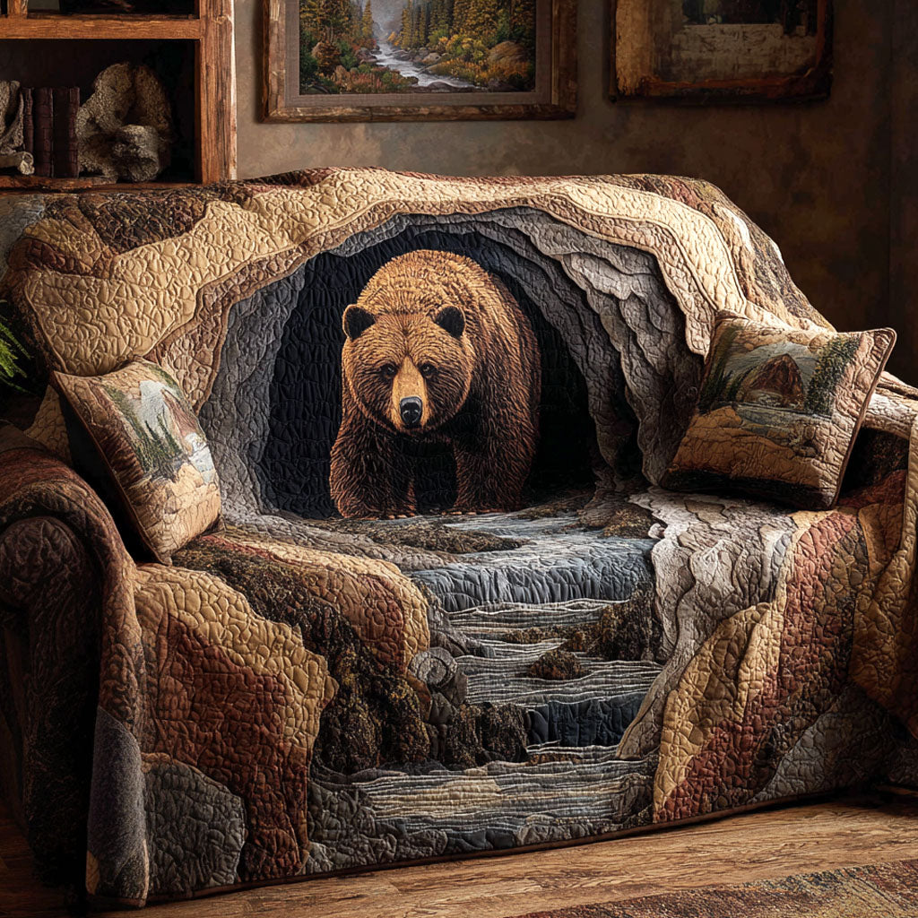 Quilted Sofa Cover - Kanyon Bear — view 1