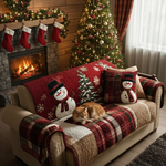 Quilted sofa cover - Christmas pattern — view 1