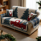 Quilted sofa cover - Christmas pattern — view 1