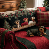 Quilted sofa cover - Christmas dachshund — view 1