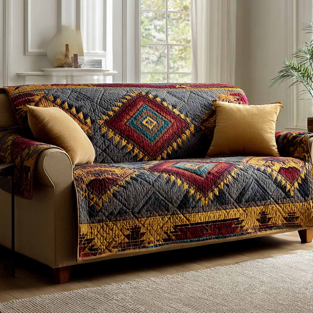 Quilted sofa cover - Classic Rautenmuster — view 1
