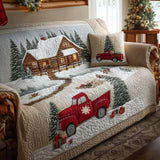 Quilted sofa cover - Light snow pattern — view 1