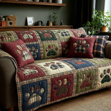 Quilted sofa cover - Paw and heart — view 1