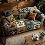 Quilted sofa cover - Paw and heart — view 2