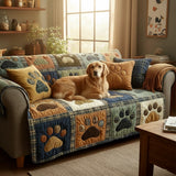 Quilted sofa cover - Paw and heart — view 3