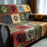 Quilted Sofa Cover - Pawprints — view 1