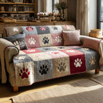 Quilted Sofa Cover - Pawprints — view 5