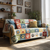 Quilted Sofa Cover - Pawprints — view 7