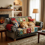 Quilted Sofa Cover - Pawprints — view 2