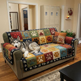 Quilted Sofa Cover - Pawprints — view 5