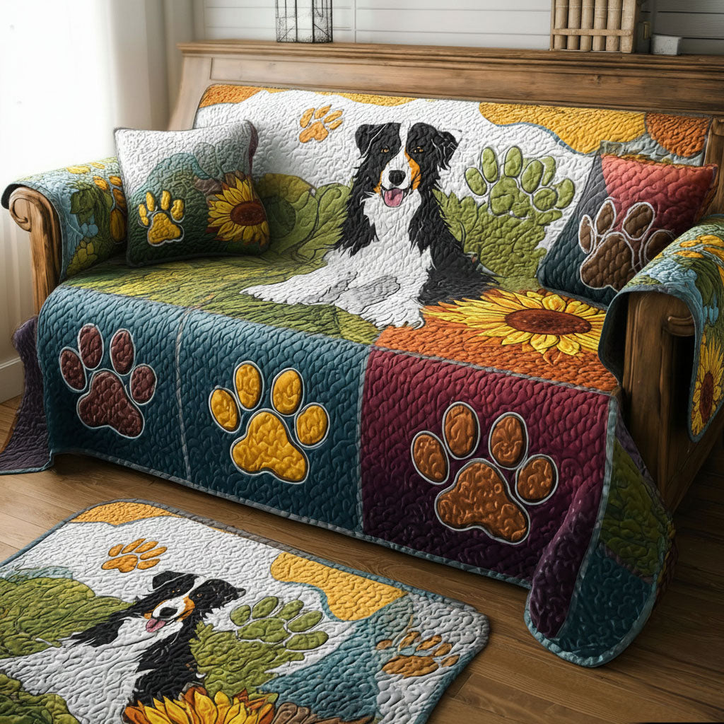 Quilted sofa cover - with paw prints — view 8