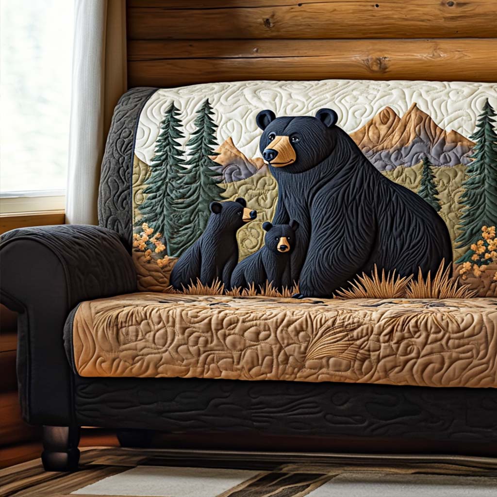 Quilted sofa cover - Bear Hut — view 1
