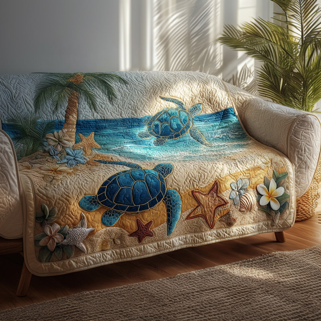 Quilted sofa cover - Beach — view 1