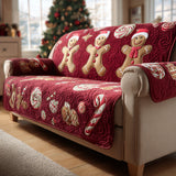Quilted Sofa Cover - Gingerbread Man — view 1