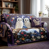 Quilted Sofa Cover - Night Owls — view 1