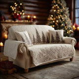 Quilted sofa cover - Tranquil forest — view 1