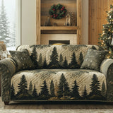 Quilted sofa cover - Tranquil forest — view 1