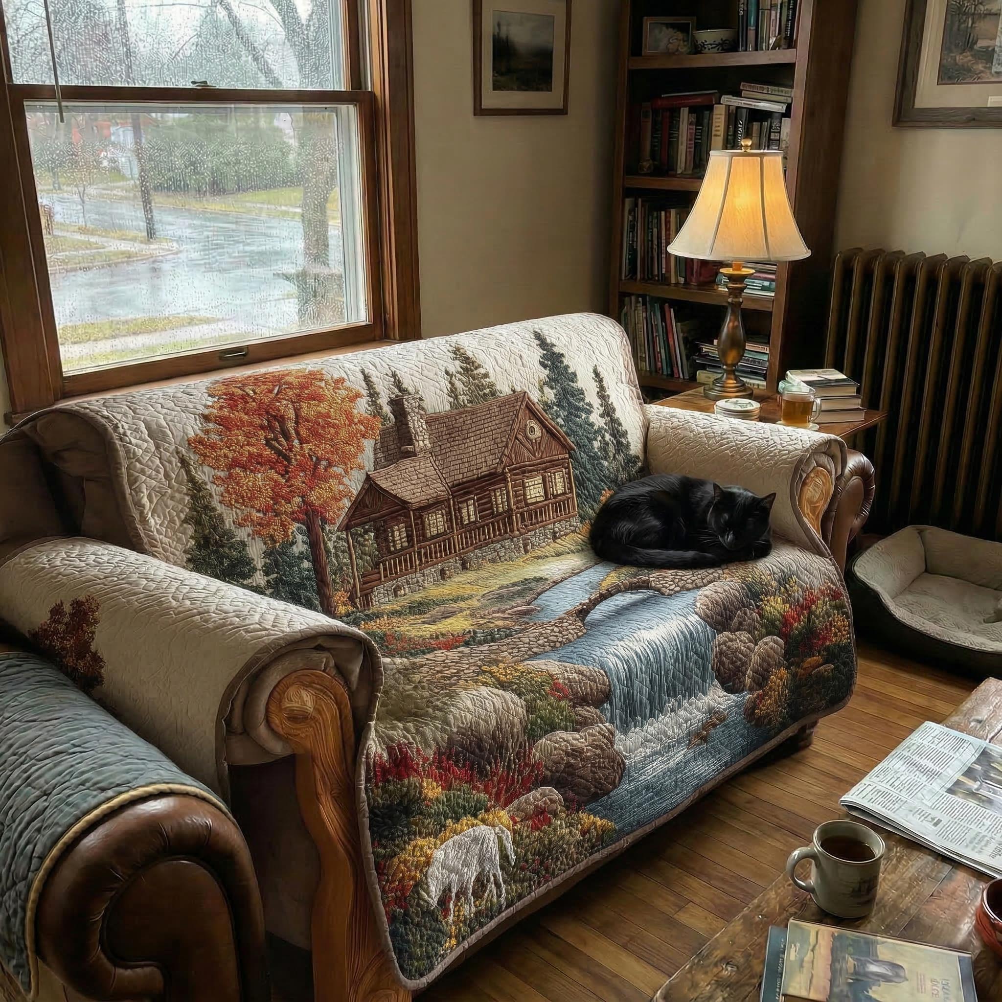 Quilted sofa cover - Rustic — view 2