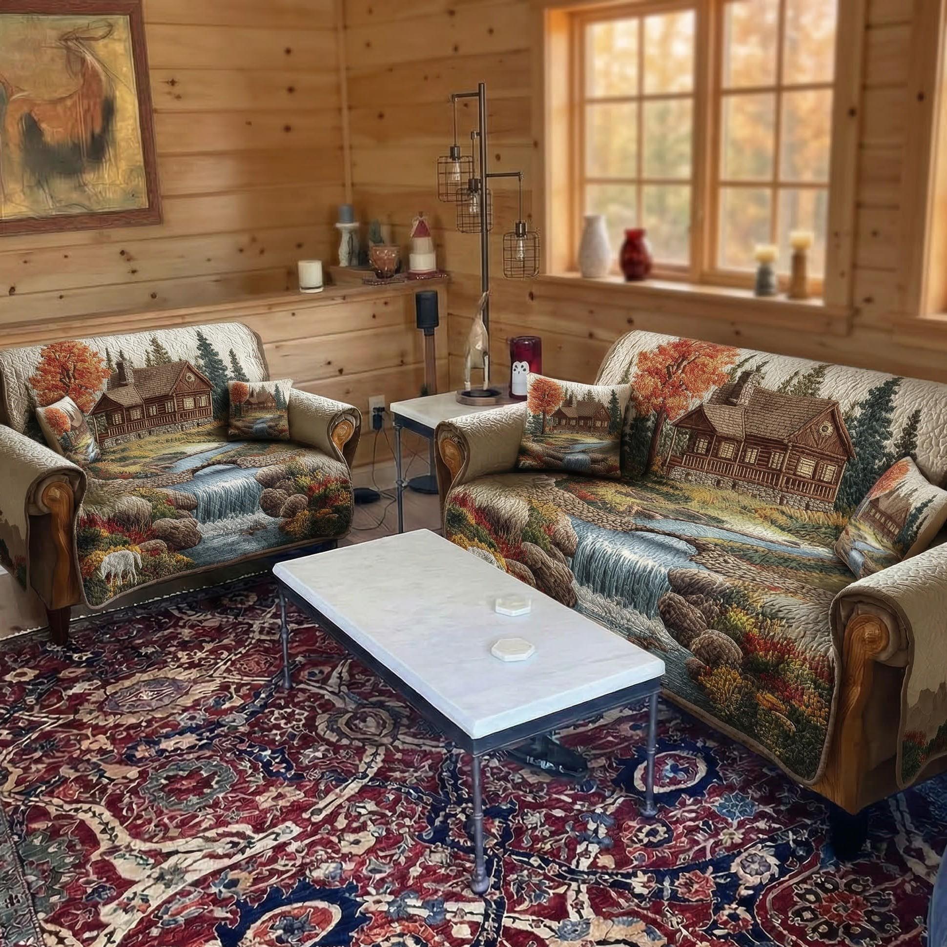 Quilted sofa cover - Rustic — view 3