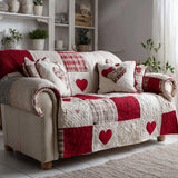 Quilted sofa cover - Saisonalem heart — view 1