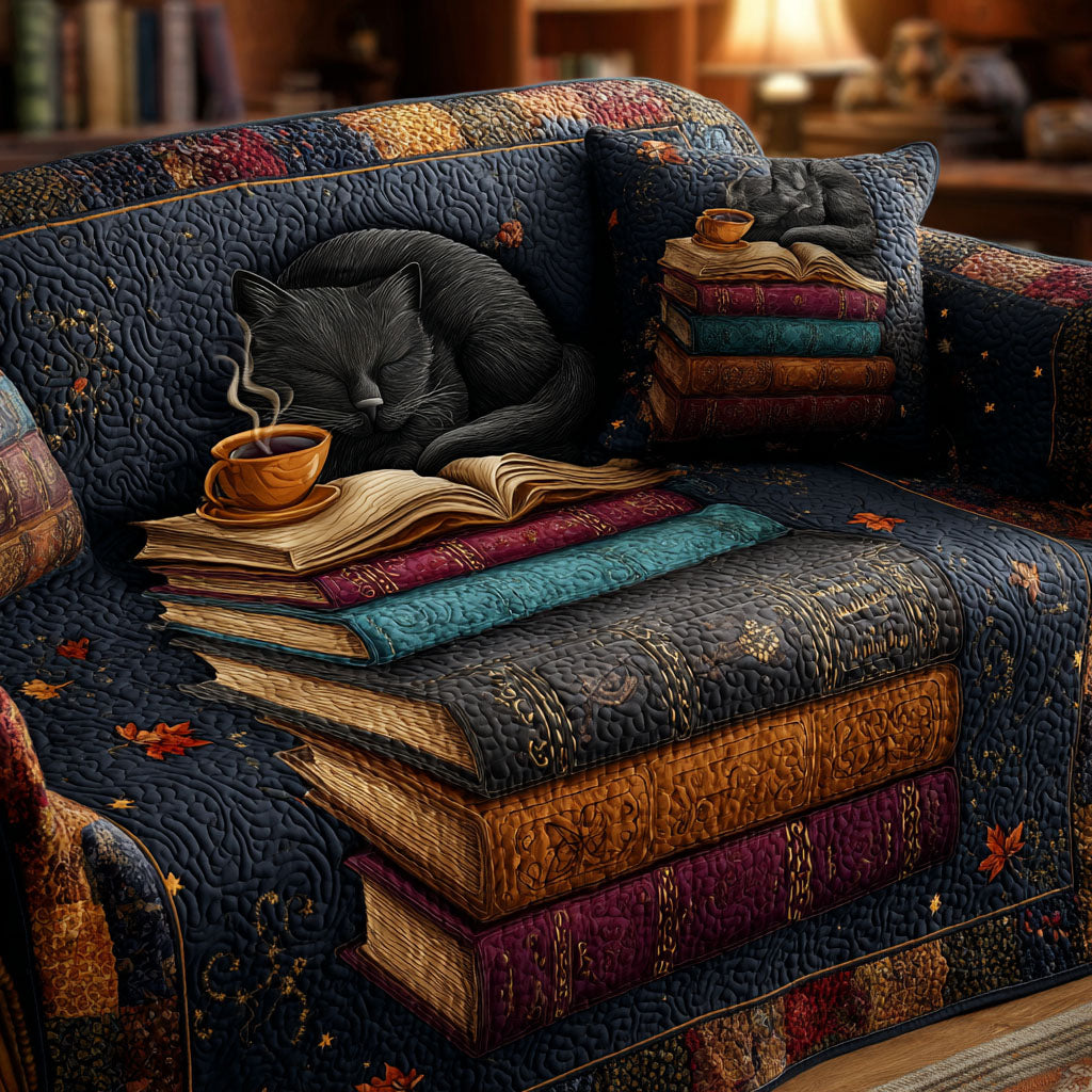 Quilted sofa cover - Velvet Look — view 1