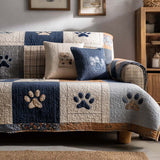 Quilted sofa cover - Velvety paws — view 1