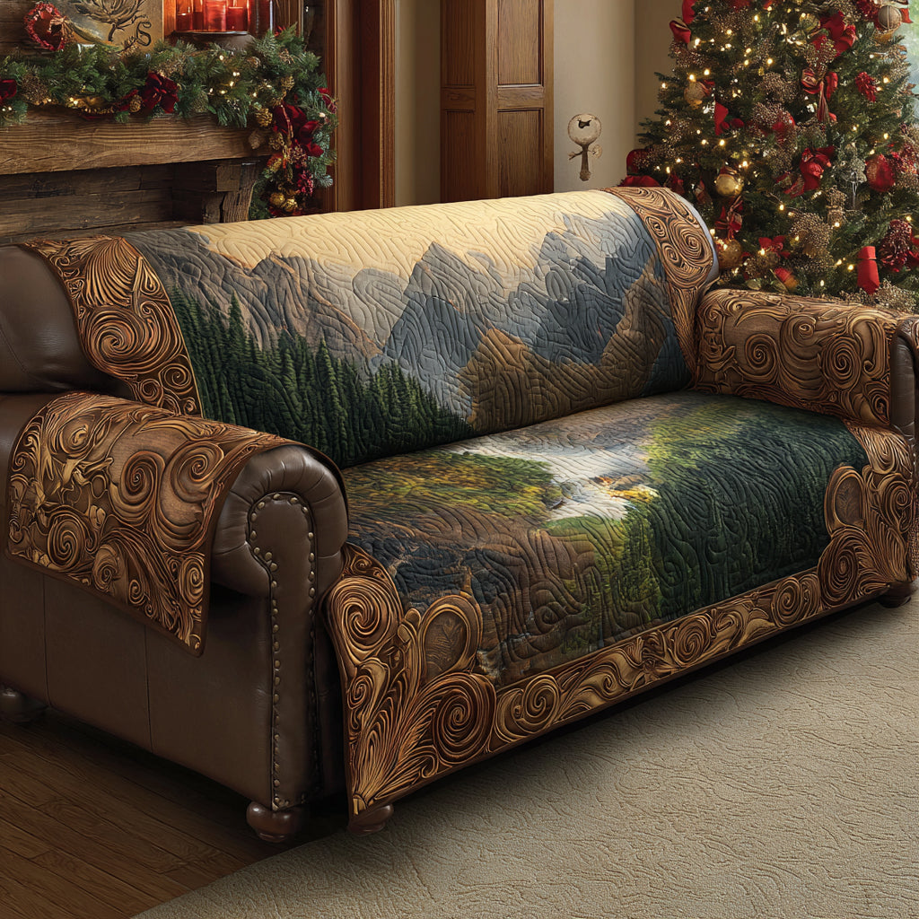 Quilted sofa cover - Stillem forest — view 1