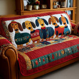 Quilted sofa cover - Dachshund — view 1