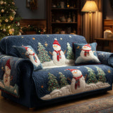 Quilted sofa cover - Winter pattern — view 1