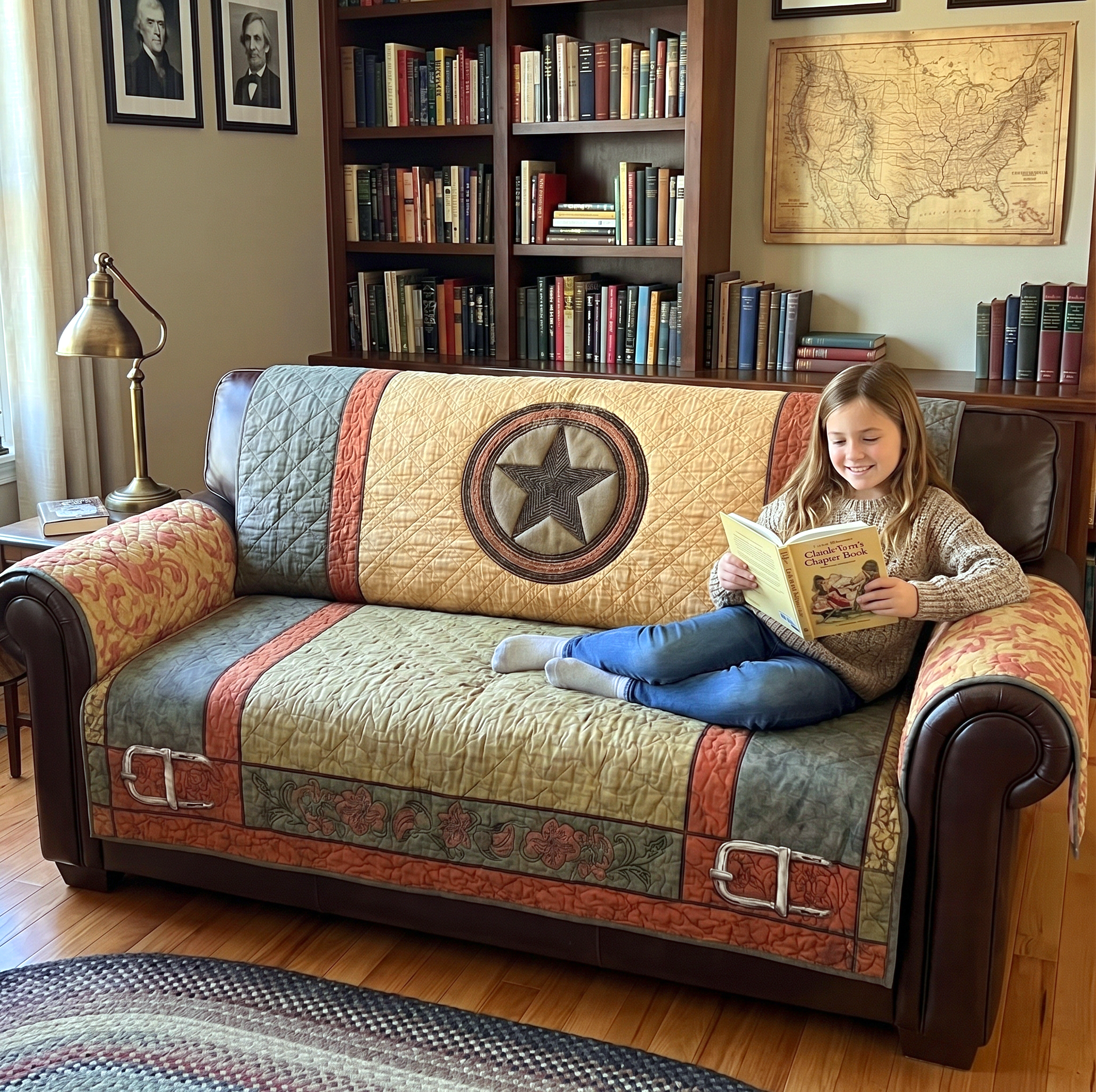 Quilted sofa cover - Texanischem star — view 4